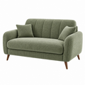 2-Sitzer Sofa 155 x 85 x 82 cm olivgrüner Stoff Mid-Century-Stil